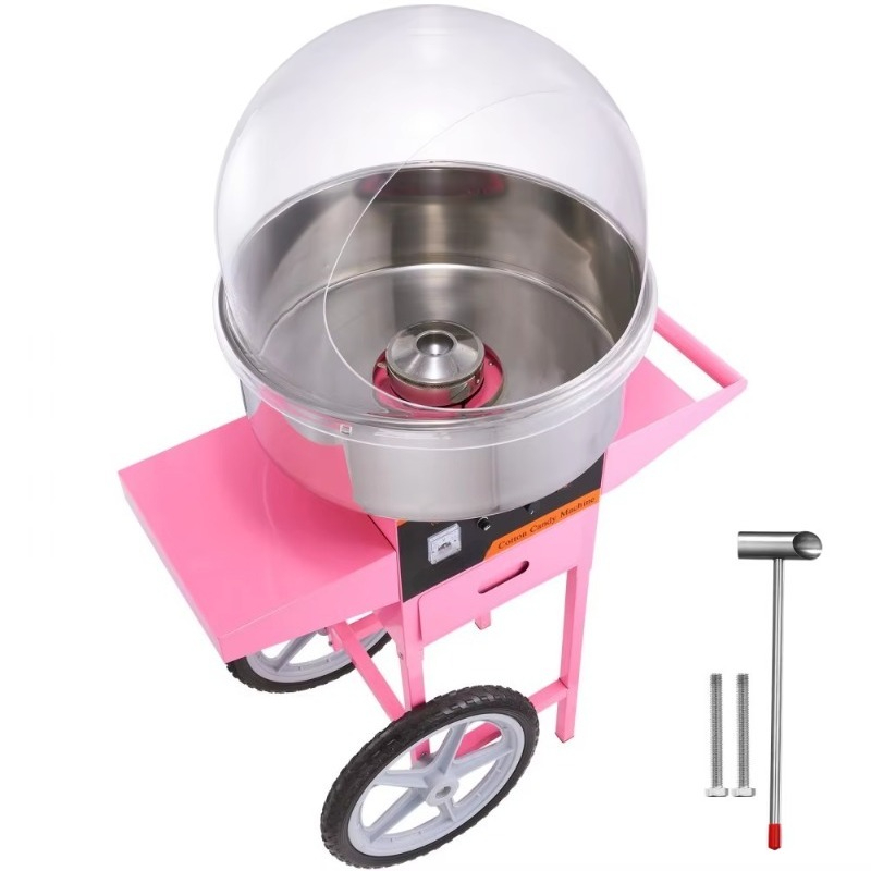 Candy Floss Machine - Ticari Pamuk Şeker Makinesi Pembe Pamuk
