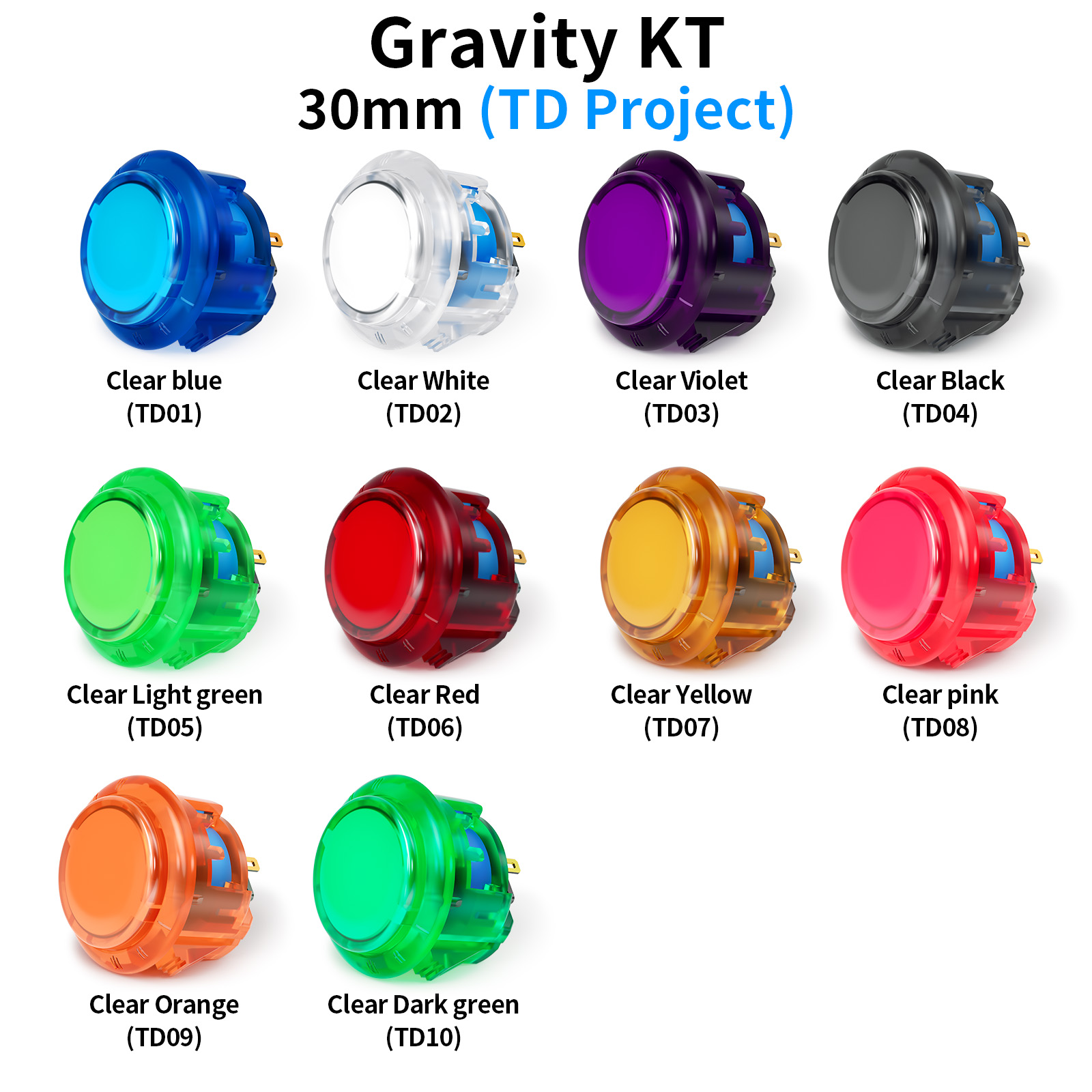 Joystick Arcade Parts - Qanba Gravity KT Arcade düğmeleri Sessiz