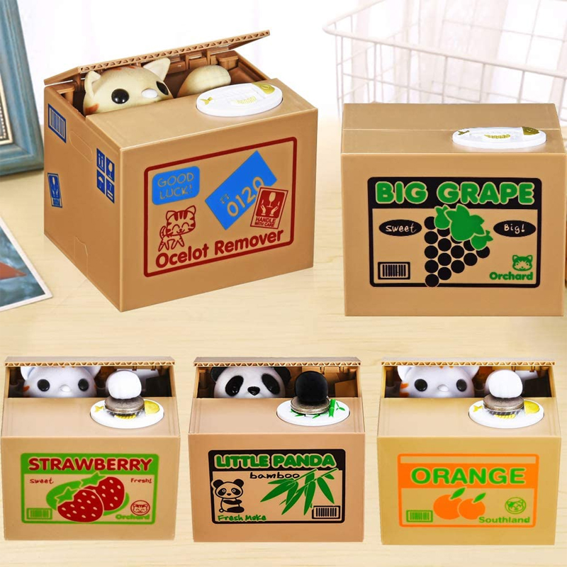 Coin Operated Kiddie Ride - Kedi Panda sikke para kutuları çalmak