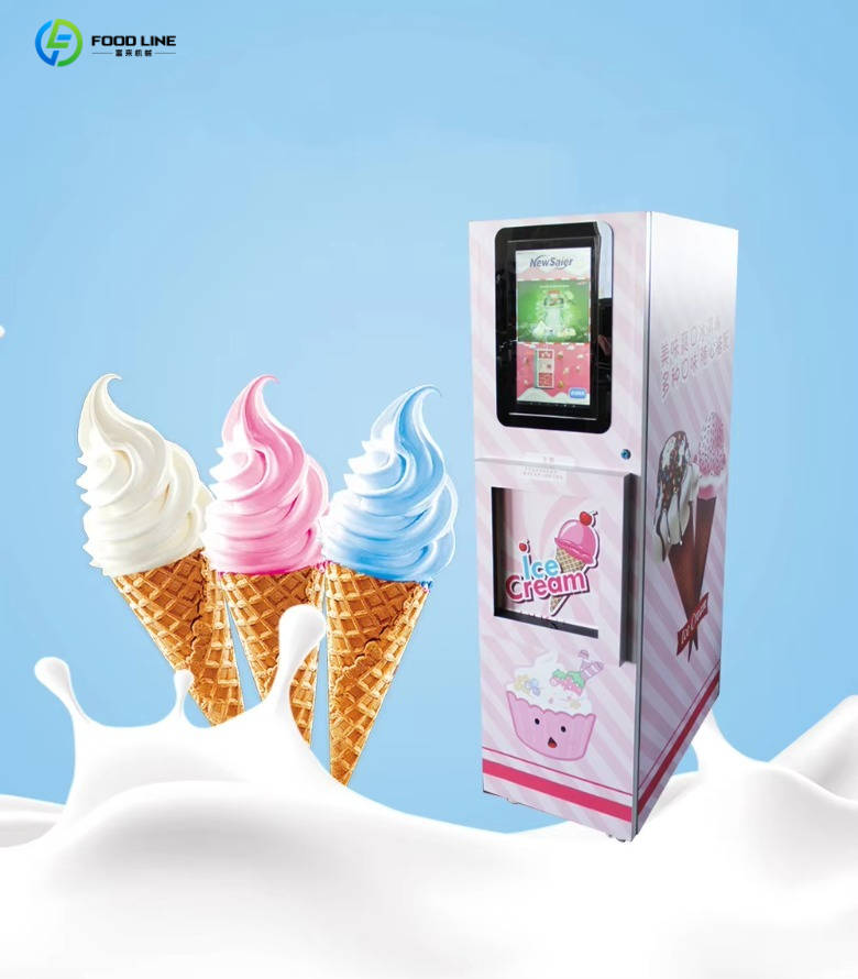 Commercial Vending Machine - Ticari otomatik külah dondurma satış makinesi,