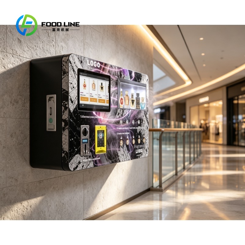 Open Vending Machine - Duvara Monte Edilen Kolonya Otomatı Özelleştirilmiş