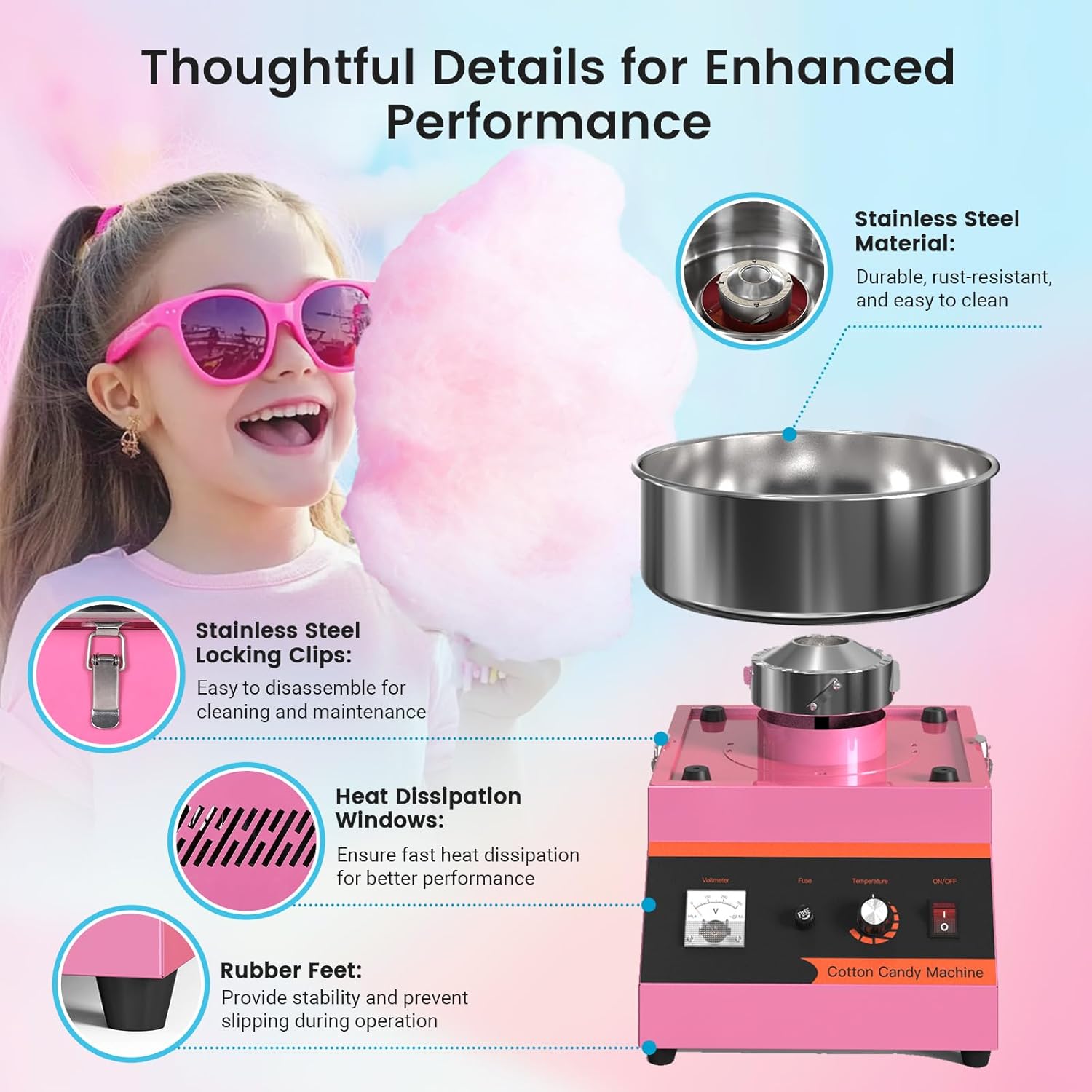 MHT2 Elektrikli Pamuk Şeker Ma - Candy Floss Machine incelemesi ve fiyatı