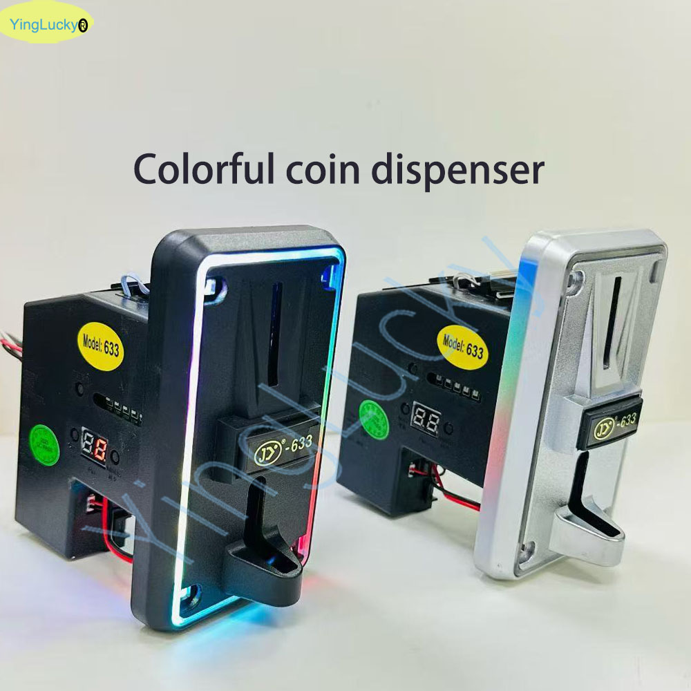 Renkli LED Çoklu Jeton Kabul E - Coin Pusher Machine incelemesi ve fiyatı