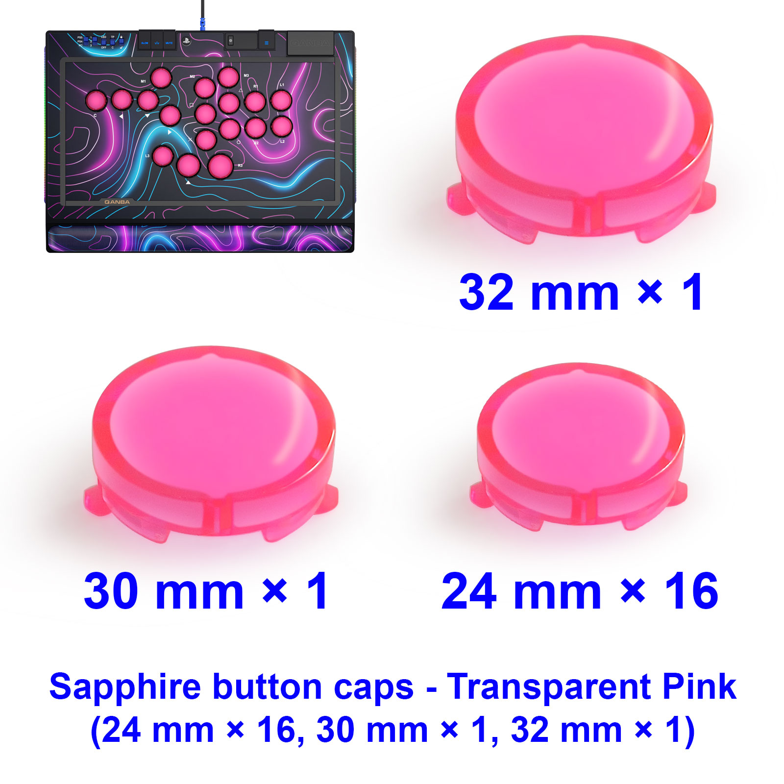 QANBA SAPPHIRE S1 Düğme Kapağı - Joystick Arcade Parts incelemesi ve fiyatı