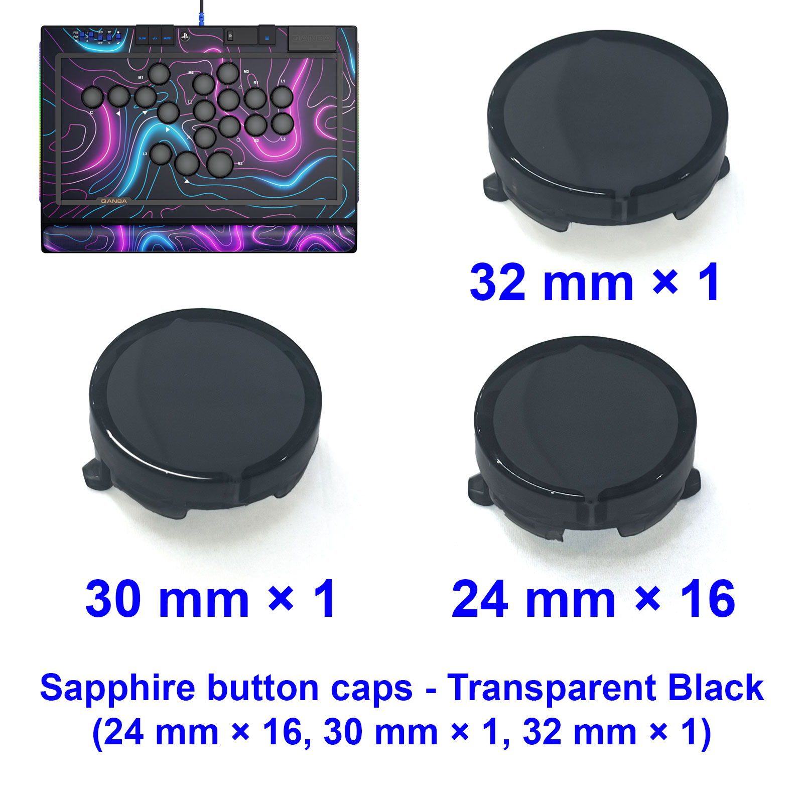 QANBA SAPPHIRE S1 Düğme Kapağı - Joystick Arcade Parts incelemesi ve fiyatı