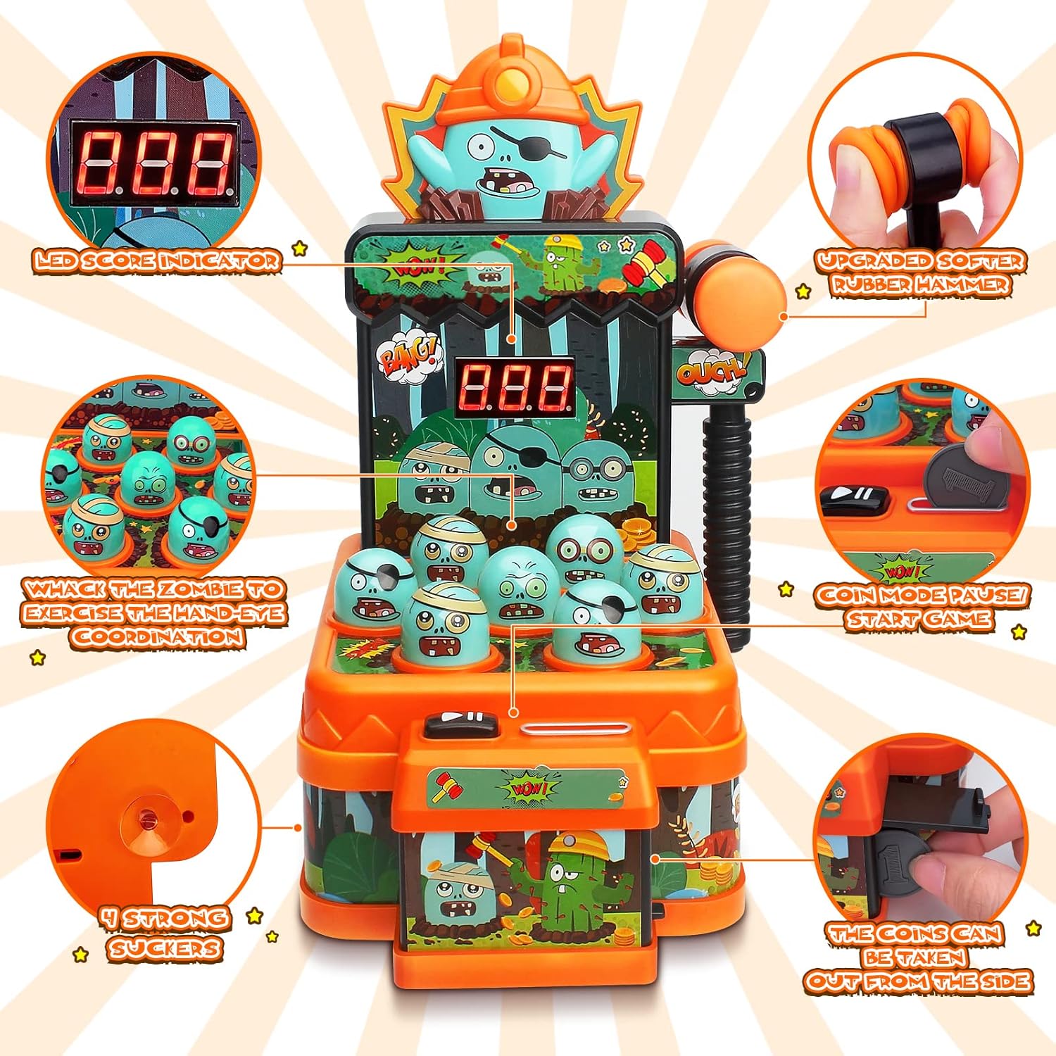 Zombi Vurma Oyunu Çocuklar içi - Whack A Mole Arcade incelemesi ve fiyatı